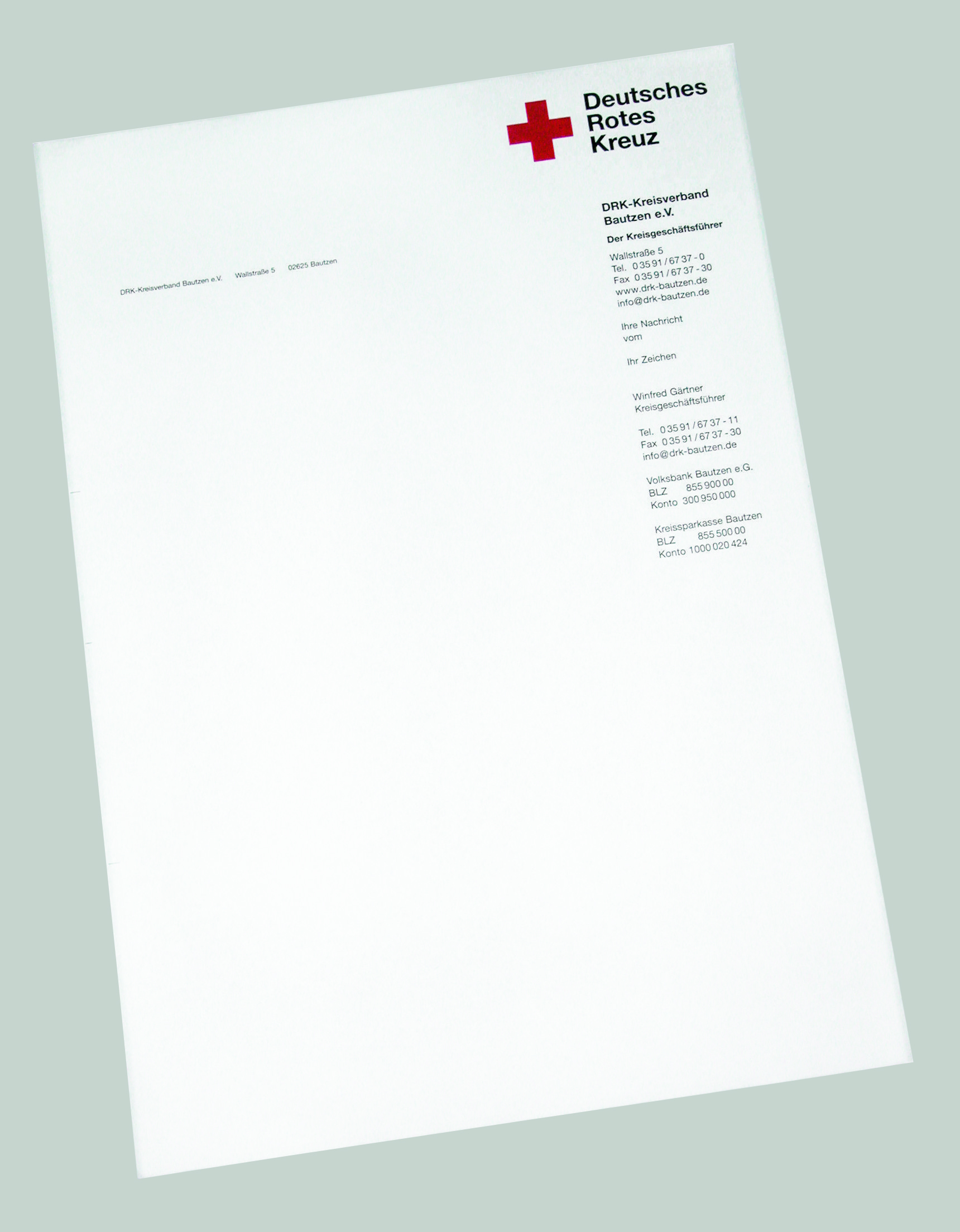 Briefbogen DIN A4 mit Individualeindruck
