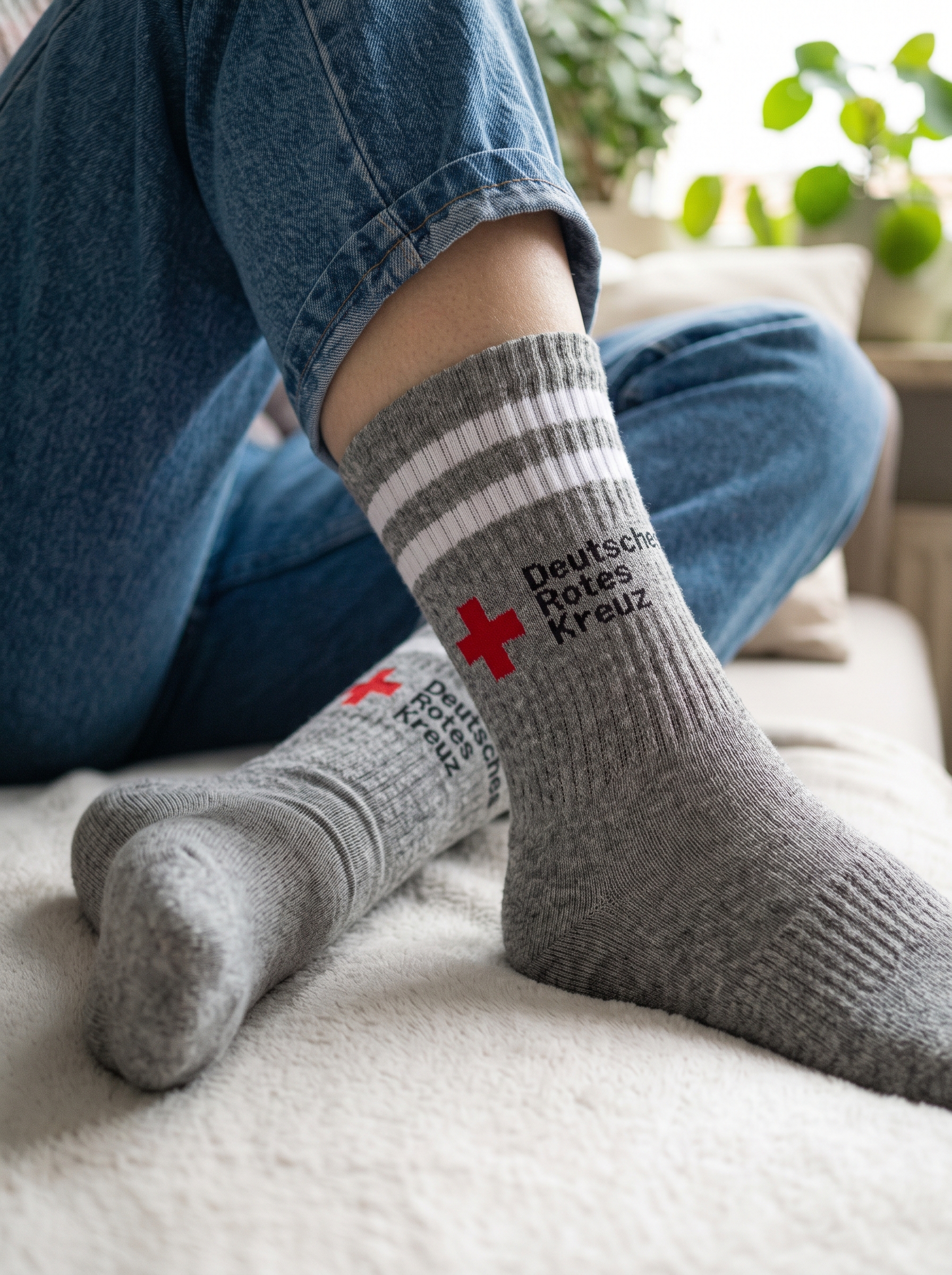 Business-Socken mit DRK Print in versch. Farben